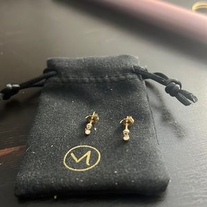 Mejuri Solid Gold and Diamond Dangle earrings - retired